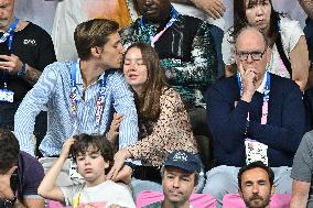 Paris 2024 - Monaco’s Princely Family Watches Tennis Table