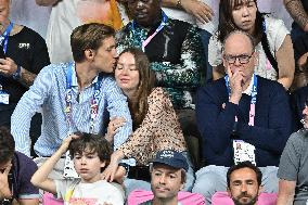 Paris 2024 - Monaco’s Princely Family Watches Tennis Table