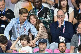 Paris 2024 - Monaco’s Princely Family Watches Tennis Table