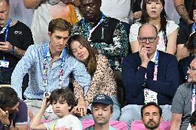 Paris 2024 - Monaco’s Princely Family Watches Tennis Table