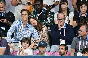 Paris 2024 - Monaco’s Princely Family Watches Tennis Table