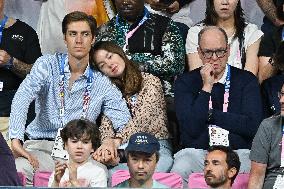 Paris 2024 - Monaco’s Princely Family Watches Tennis Table