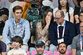 Paris 2024 - Monaco’s Princely Family Watches Tennis Table