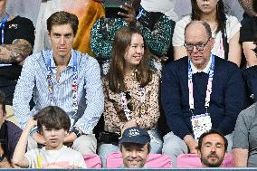 Paris 2024 - Monaco’s Princely Family Watches Tennis Table