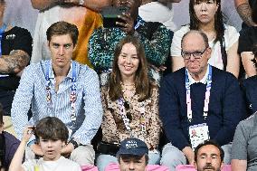 Paris 2024 - Monaco’s Princely Family Watches Tennis Table