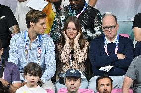 Paris 2024 - Monaco’s Princely Family Watches Tennis Table