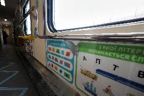 First childrens train carriage departs from Kharkiv