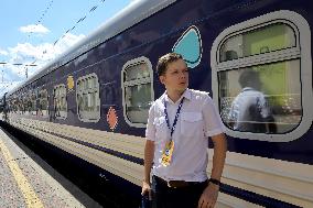 First childrens train carriage departs from Kharkiv