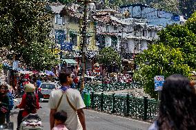 Daily Life Along Mall Road In Nainital