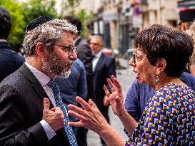 Commemoration of Rue des Rosiers Attack in Paris' Jewish Quarter