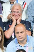 Paris 2024 - King Carl XVI Gustaf At Table Tennis Final