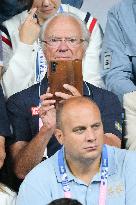 Paris 2024 - King Carl XVI Gustaf At Table Tennis Final