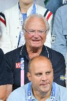 Paris 2024 - King Carl XVI Gustaf At Table Tennis Final