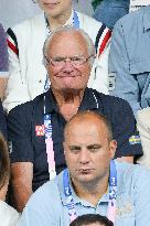 Paris 2024 - King Carl XVI Gustaf At Table Tennis Final