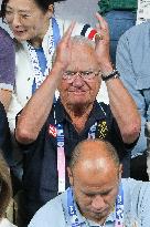 Paris 2024 - King Carl XVI Gustaf At Table Tennis Final