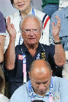 Paris 2024 - King Carl XVI Gustaf At Table Tennis Final