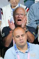 Paris 2024 - King Carl XVI Gustaf At Table Tennis Final