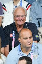 Paris 2024 - King Carl XVI Gustaf At Table Tennis Final