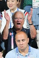 Paris 2024 - King Carl XVI Gustaf At Table Tennis Final