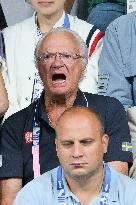 Paris 2024 - King Carl XVI Gustaf At Table Tennis Final