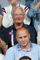 Paris 2024 - King Carl XVI Gustaf At Table Tennis Final