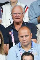 Paris 2024 - King Carl XVI Gustaf At Table Tennis Final