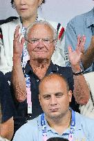 Paris 2024 - King Carl XVI Gustaf At Table Tennis Final