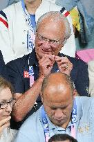 Paris 2024 - King Carl XVI Gustaf At Table Tennis Final