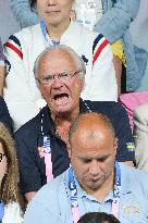 Paris 2024 - King Carl XVI Gustaf At Table Tennis Final