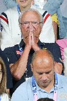 Paris 2024 - King Carl XVI Gustaf At Table Tennis Final