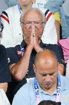 Paris 2024 - King Carl XVI Gustaf At Table Tennis Final