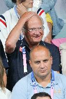 Paris 2024 - King Carl XVI Gustaf At Table Tennis Final