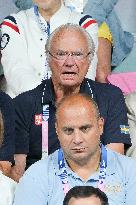 Paris 2024 - King Carl XVI Gustaf At Table Tennis Final