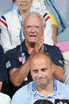 Paris 2024 - King Carl XVI Gustaf At Table Tennis Final