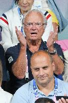 Paris 2024 - King Carl XVI Gustaf At Table Tennis Final