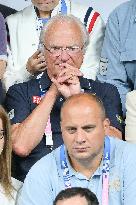 Paris 2024 - King Carl XVI Gustaf At Table Tennis Final