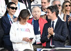 Paris 2024 - Politicians At France v Spain Final