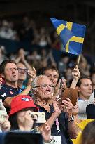 Paris 2024 - King Carl XVI Gustaf At Table Tennis Event