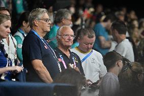 Paris 2024 - King Carl XVI Gustaf At Table Tennis Event