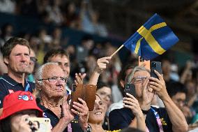 Paris 2024 - King Carl XVI Gustaf At Table Tennis Event