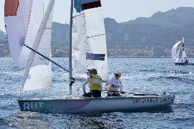 Paris 2024 - Sailing - Lara Vadlau and Lukas Maehr Win Gold