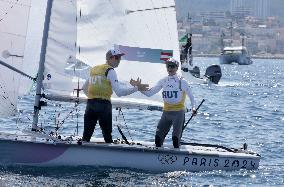 Paris 2024 - Sailing - Lara Vadlau and Lukas Maehr Win Gold