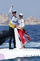 Paris 2024 - Sailing - Lara Vadlau and Lukas Maehr Win Gold