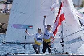 Paris 2024 - Sailing - Lara Vadlau and Lukas Maehr Win Gold