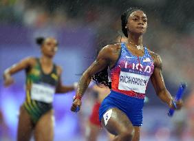 (PARIS2024) FRANCE-PARIS-OLY-ATHLETICS-4X100M RELAY-WOMEN