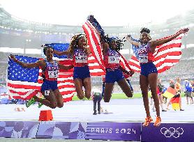 (PARIS2024) FRANCE-PARIS-OLY-ATHLETICS-4X100M RELAY-WOMEN