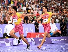 (PARIS2024) FRANCE-PARIS-OLY-ATHLETICS-4X100M RELAY-MEN