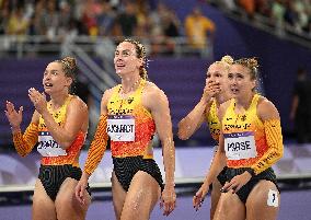 (PARIS2024) FRANCE-PARIS-OLY-ATHLETICS-4X100M RELAY-WOMEN