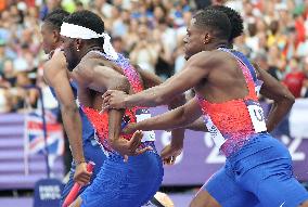 (PARIS2024) FRANCE-PARIS-OLY-ATHLETICS-4X100M RELAY-MEN