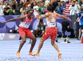 (PARIS2024) FRANCE-PARIS-OLY-ATHLETICS-4X100M RELAY-MEN